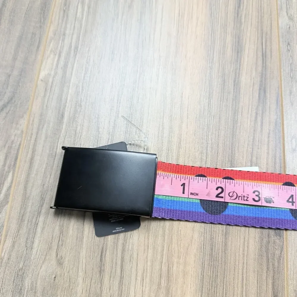 Buckle-Down Disney Pride Collection Rainbow Mickey Adjustable Web Belt Lanyard